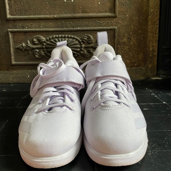 Lilac Adidas Powerlifting Shoes - Picture 1 of 4